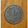 ` 1884 - 1 Cent Netherland Coin `