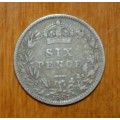 ` British 6 Pence 1887 `