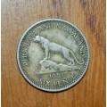 ` Rhodesia & Nyasaland 6 Pence 1957 `