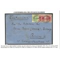 Transvaal: 1893: The U.P.U. & 2 1/2 d letter rate to Europe from ROOSSENEKAL. Scarce. See below.