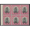 Union: Scarce B8/9 Roto Booklet pane with varieties MNH/fine mint. See below.