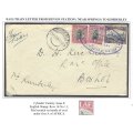 Union 1933 Rare Roto Issue 8 Train Letter Devon Station/Boshof with cylinder variety. See below...