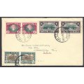 Union postal history: 1939 Huguenot set on FDC PRETORIA to ALEXANDRIA, USA. See below.