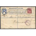 Union: Scarce 1913 censored/registered/uprated p/s envelope ALFRED DOCKS to Willowvale. See below.