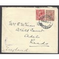 Union Paquebot: 1929 R.M.S. Packet Company envelope from Cape Town to Leeds, England. See below.