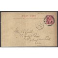 Transvaal: 1909 Historic post card & GB used in the Union. PRETORIA/HIGHBURY. See below.