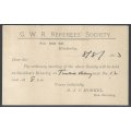 OFS/G. West Inter-provincial Historic 1913 "G.W.R. Referees Society" p/c KIMBERLEY. See below.