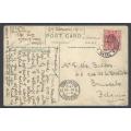 Natal/Transvaal Inter-provincial: Historic 1912 Pietermaritzburg card/Brussels. See below.