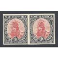 Union 1926 Ship Imperforate Plate Proof pair in red and black. Rare. See below.
