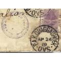 OFS Rare `SS MONGOLIAN`and `P.A.K. QUAGGASHOEK` Boer War cover. See below.