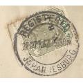 Boer War 1902 Rare Censored TPO Official Jhb./MIDLAND Down TPO 1/Port Elizabeth registered cover.