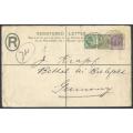 Cape 1903 Scarce three-colour franking GRAAFF REINET/Germany registered cover.