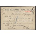OFS 1894 (6 JA) Scarce 1/2d FOURTH PTG. Stamp Brief Kaart BLOEM/TPO UP/Robertson. See below.