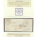 Cape 1815 (14 April) entire with Cape Ship Letter (SL 1) and Portsmouth Ship Letter h/stamps.