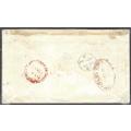 Cape 1860 (MY 12) cover Grahamstown/Cape Town/London/Derby with SACC 7. See below.