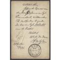 OFS 1898 (AU 28) 1/2d 7th PTG Stamp B/Kaart Bultfontein/Bloemfontein. See below.