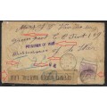 OFS Boer War 1900 Taxed Censored Proving cover Ladybrand (BONC 17, cds)/Green Point/ St Helena.
