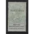 Bechuanaland 1888 Five shillings SPECIMEN FM. SACC 18S. See below.