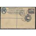 Union 1931 Registered cover RUSTENBURG (larger rectangular h/stamp) to Pretoria. See below.