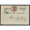 OFS 1899 (17 MY) 11th PTG Stamp B/Kaart Bloemfontein to Springfontein. See below.