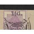OFS 1893 (11 FEB) 1 1/2d on 2d Stamp Brief Kaart. 2nd Printing. Bloemfontein/Germany. See below.