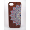 iPhone Case Wooden (Rosewood) Mandala Design Available for iPhone 5 & 6 (LOCAL)