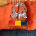 S.A Military Corps Beret, all pins intact.