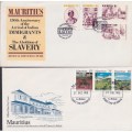 MAURITIUS - a good selection of 8 clean covers (4 scans)