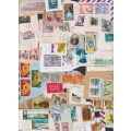 WORLD - a few hundred used stamps, good value lot (4 scans)