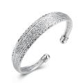 New 925 Sterling silver filled Multi Linked detailed cuff bangle