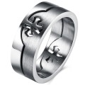 New titanium steel, Interlinked Cross Ring , size US 9