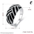 New 925 Sterling Silver filled Ladies ring with black detail work