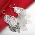 New 925 Sterling silver filled Ladies multi tier leaf design earrings