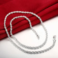 New 925 Sterling Silver filled Twist style Necklace with option for matching bracelet