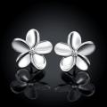 New 18K RGP Flower design stud earrings with crystal detail