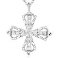 New 925 Sterling silver filled Chunky cross design pendant with FREE chain included