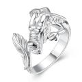 New 925 Sterling Silver filled Dragon design ring with fine detail work