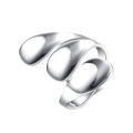 New 925 Sterling Silver filled Wave design Chunky ring