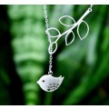 New 925 sterling silver plated Branch and Bird necklace with chain included
