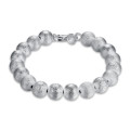 New, 925 Sterling silver filled Frosted bead design bracelet