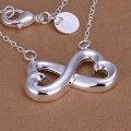 New 925 sterling silver filled Ladies Infinity design necklace