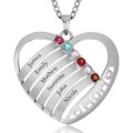 Mom's Personalized Necklace | Up to 6 Names and Birthstones