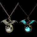 Dragon design, Glow in dark Necklace, 4 colors to choose from