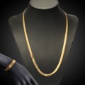WOW, Crazy special, 4mm 18KRGP Necklace and bracelet matching set