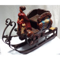 Child`s wooden and metal toy doll sledge, Circa 1850-1880 Ref. W-20
