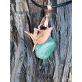 `Natures Gifts`  Handmade Copper electroformed pendant with genuine Aventurine Ref. NG-9