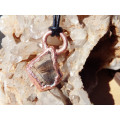 `Natures Gifts`  Handmade Copper electroformed pendant with genuine Tourmaline in Quartz Ref. NG-5