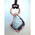`Natures Gifts`  Handmade Copper electroformed pendant with genuine Tourmaline in Quartz Ref. NG-5