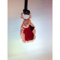 `Natures Gifts` Handmade Copper electroformed pendant with genuine Garnet Ref. NG-8