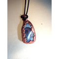 `Natures Gifts` Handmade Copper electroformed pendant with genuine  Agate stone Ref.- NG2